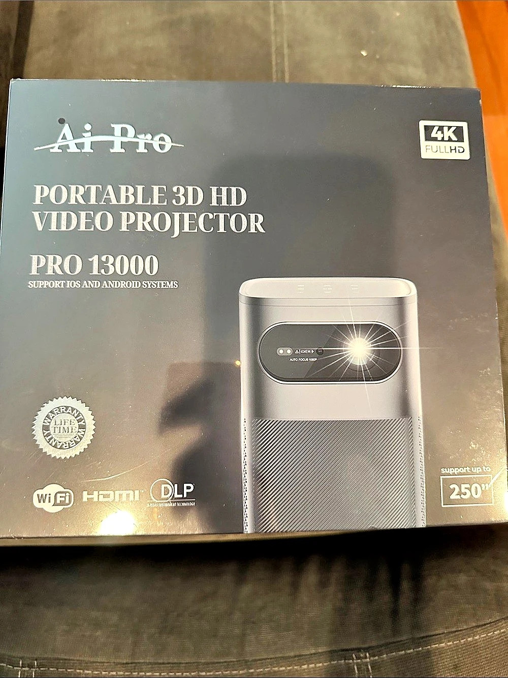 Ai Pro 13000 4K Full HD Portable 3D Video Projector